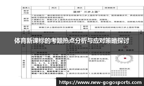 体育新课标的考题热点分析与应对策略探讨